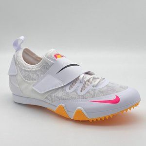 Nike Pole Vault Elite White Orange Men's Track Field Cleats AA1204-101